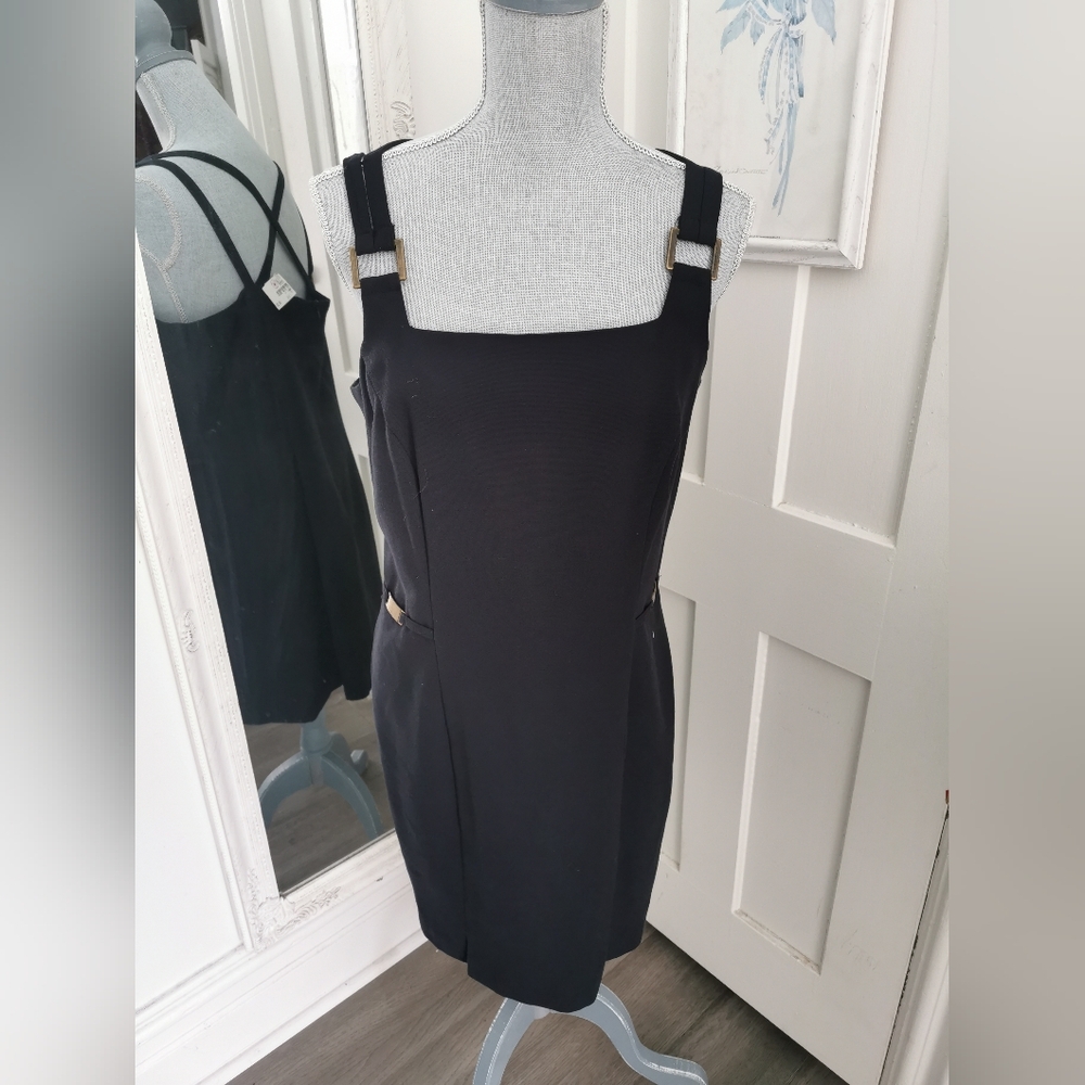 NWT Vintage RECTO VERSO Authentique Black Jumper Dress . Size 13